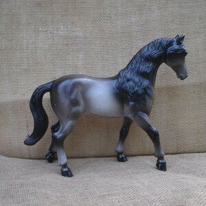 Vintage Gray Plastic Horse Figurine